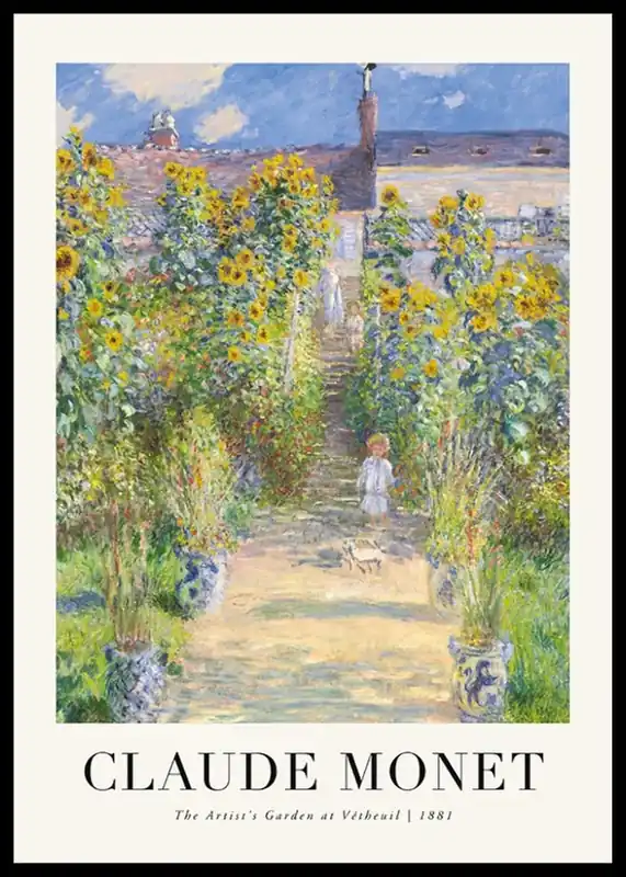 The Artists Garden 1881 By Claude Monet Poster Günstig