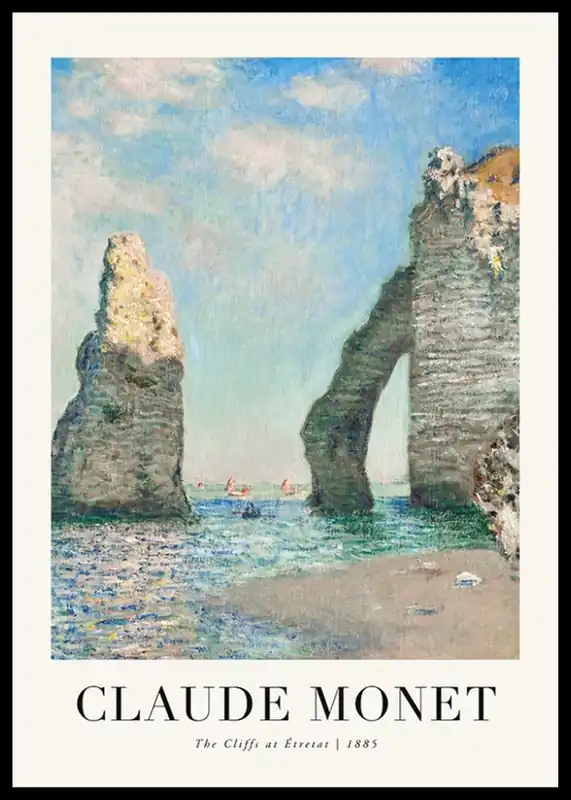 Direkt Vom Hersteller The Cliffs At Etretat 1885 By Claude Monet Poster