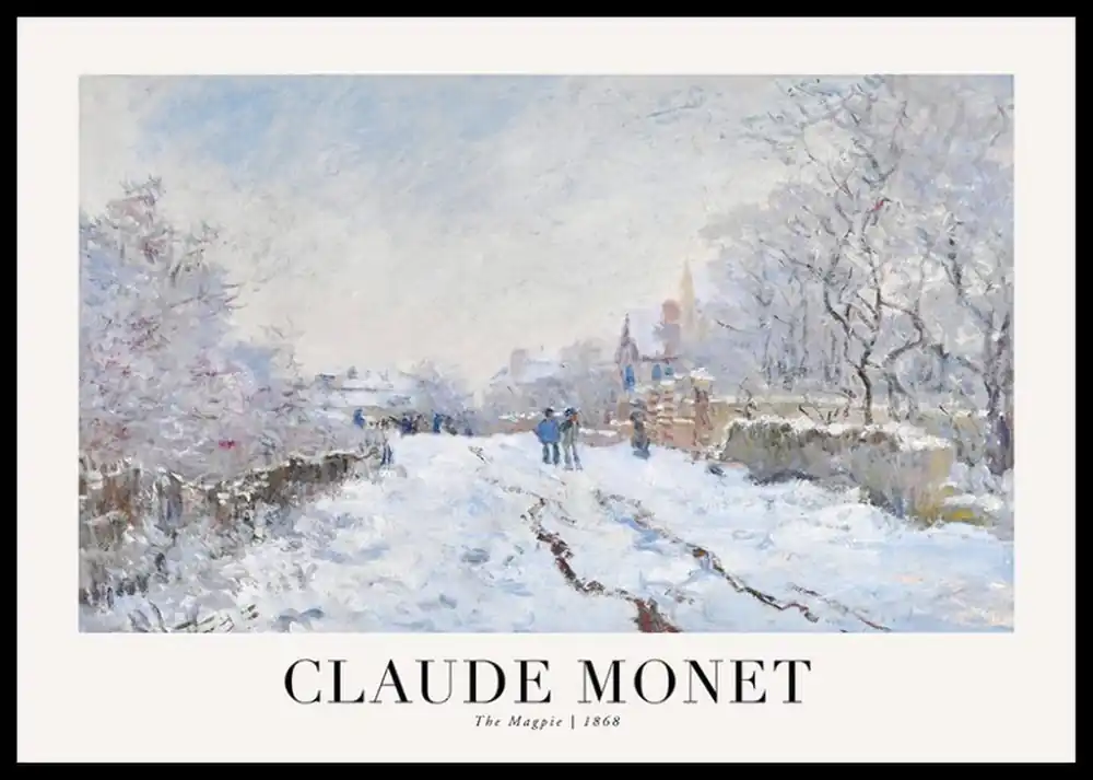 The Magpie 1868 By Claude Monet Poster Echt