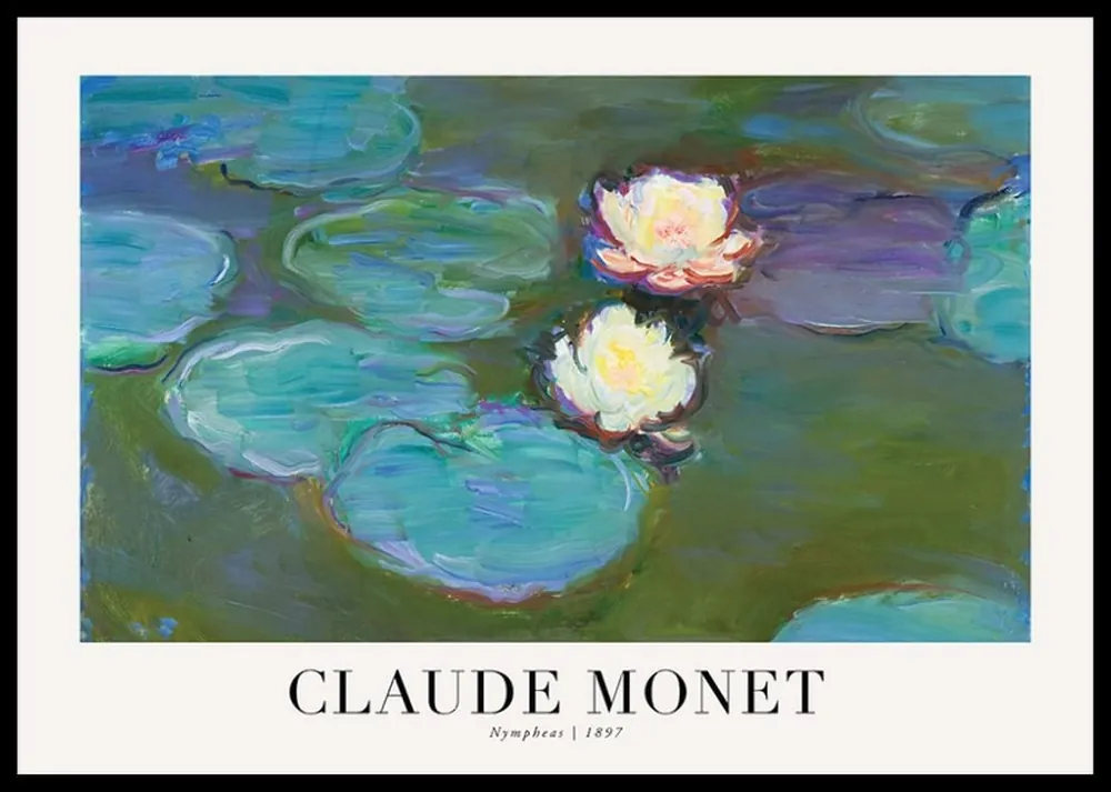 Nympheas 1897 By Claude Monet Poster Neu