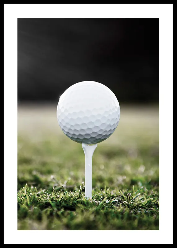 Preisknaller Golf Ball On Tee Poster