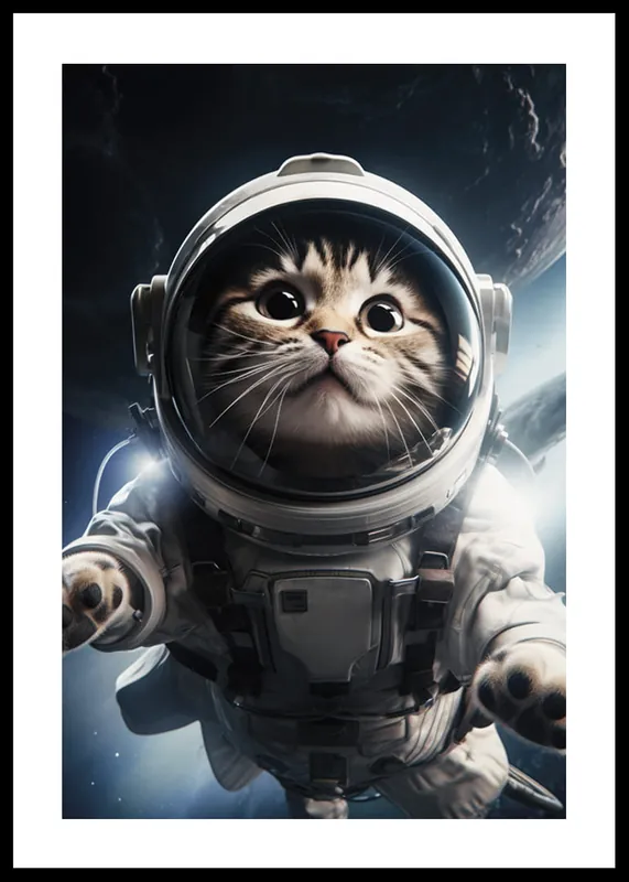 Astronaut Cat In Space Poster Jetzt Kaufen