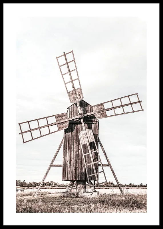 Garantierte Lieferung Old Wooden Wind Mill Poster