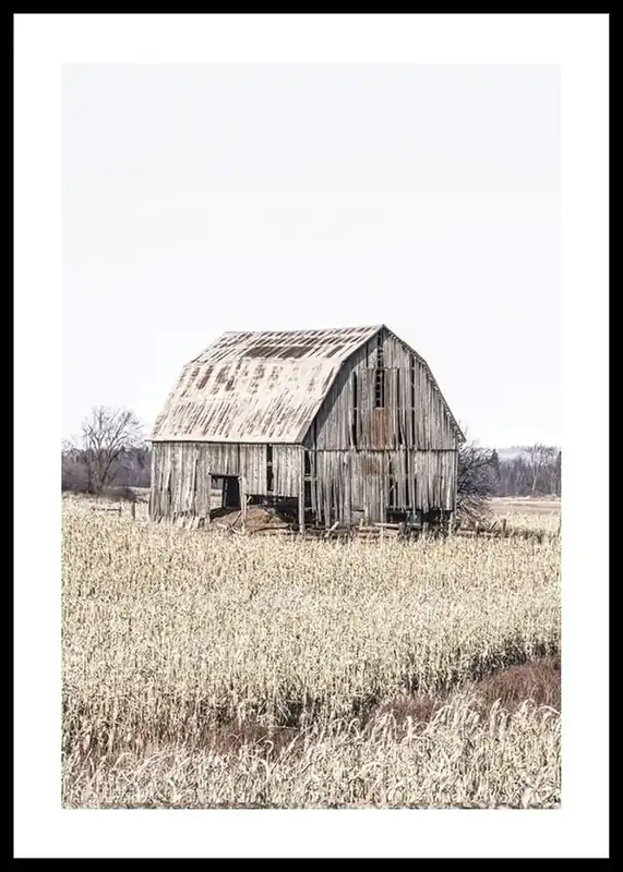 Aktuell Old Wooden Farm House Poster