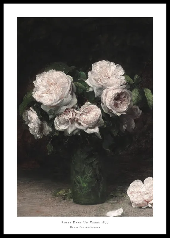 Finale Aktion Roses Dans Un Verre 1877 By Henri Fantin-Latour Poster
