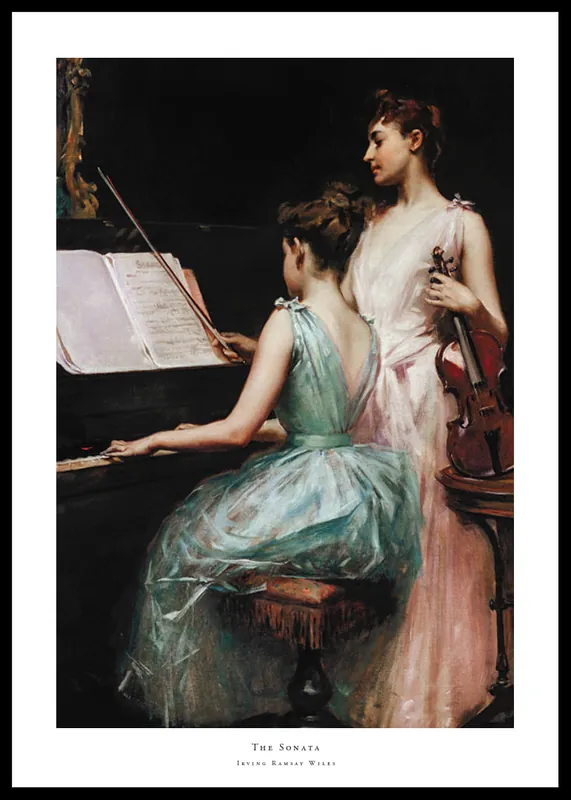 The Sonata By Irving Ramsay Wiles Poster Kostenloser Rückversand