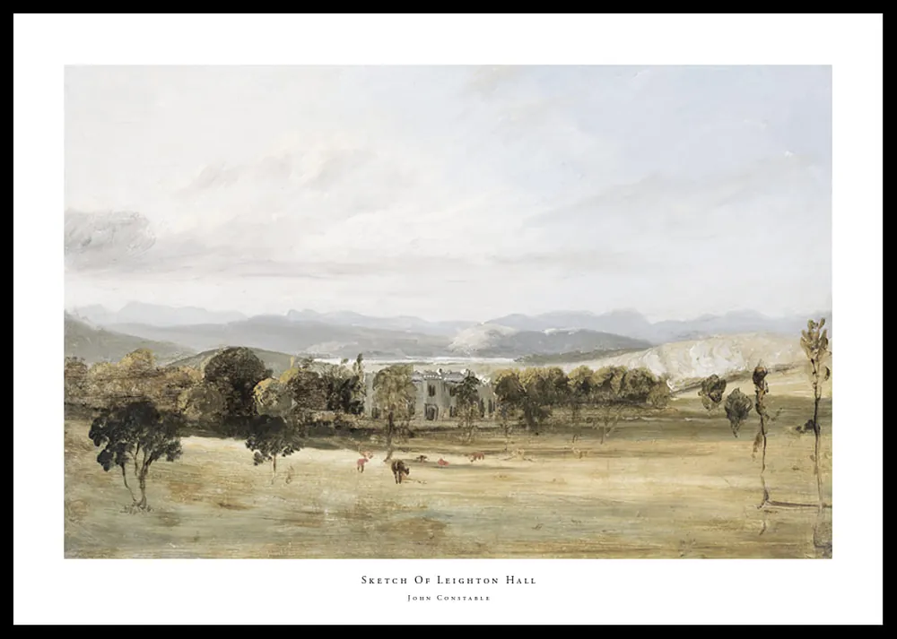 Sketch Of Leighton Hall By John Constable Poster Kostenloser Rückversand