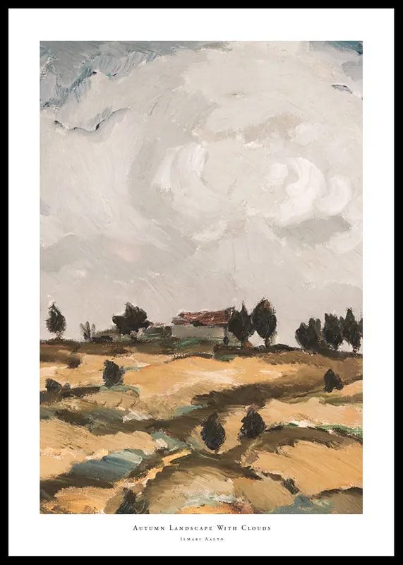 Direkt Vom Hersteller Autumn Landscape With Clouds By Ilmari Aalto Poster