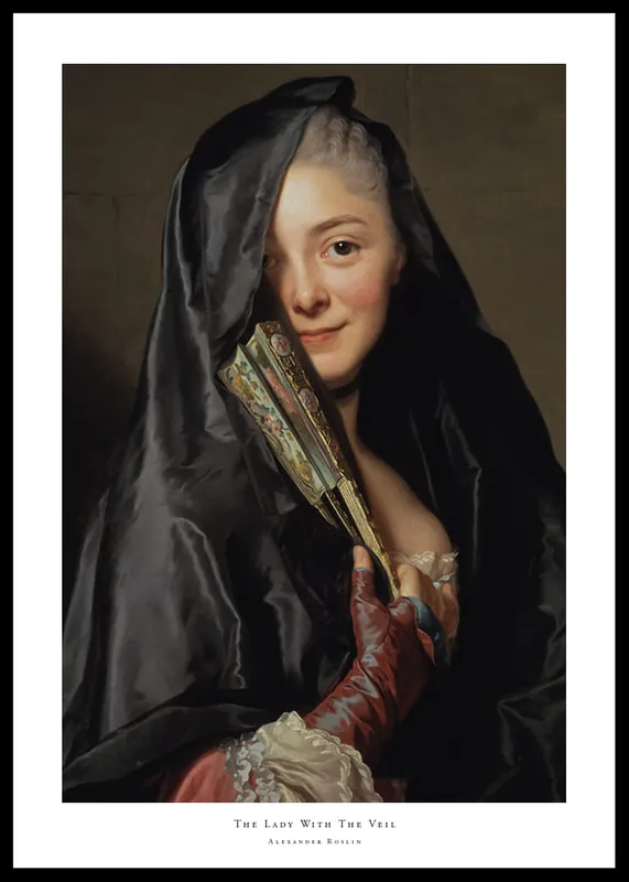 The Lady With The Veil By Alexander Roslin Poster Begrenztes Angebot