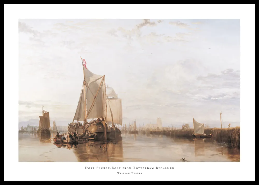 Dort Packet-Boat from Rotterdam Becalmed By William Turner Poster Highlight