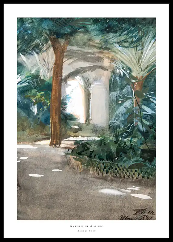 Garden in Algiers By Anders Zorn Poster Sofort Bestellen
