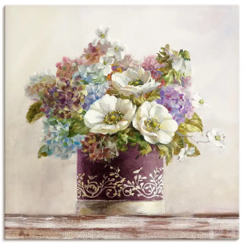 Mega-Angebot Anemonen in Auberginer Hutschachtel B2CL Wandbild