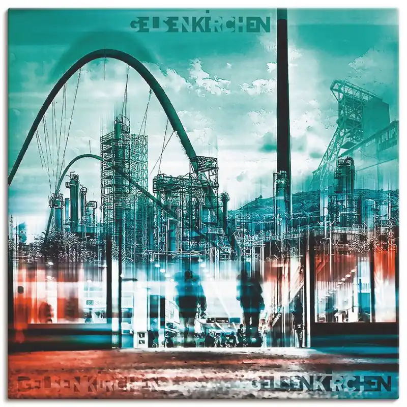 Top-Seller Gelsenkirchen Skyline Collage 02 Q4DM Wandbild