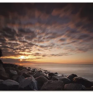 Abverkauf Sonnenuntergang an der Ostseeküste Q2HZ Wandbild
