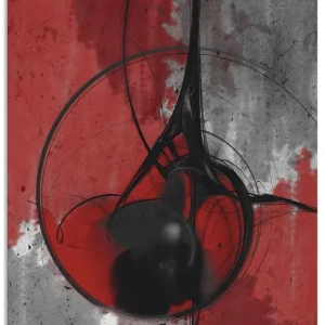 Abstrakt in rot und schwarz S8TB Wandbild Neu Im Sortiment