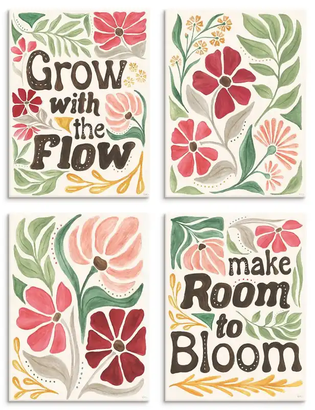 Günstig Modern Petals, bunt Wandbild