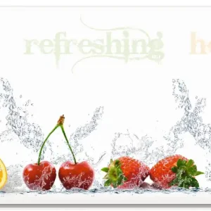 Neue Kollektion Fruchtig erfrischend gesund Fruchtmix Glasbild 60x30 cm