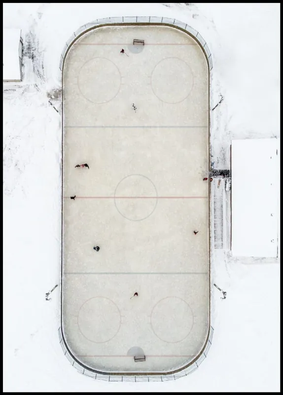 Neuheit Pond Hockey Rink Poster