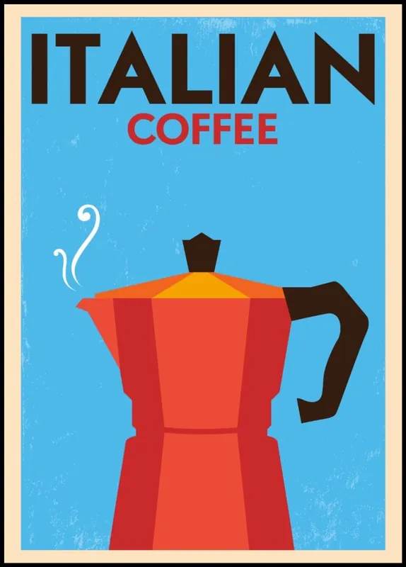Super-Preis Italian Coffee Vintage City Poster