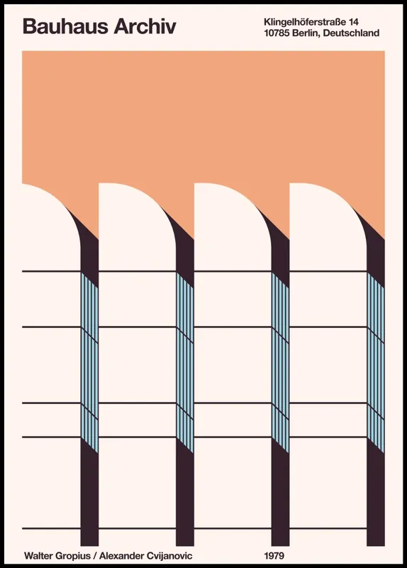Bestpreis Bauhaus Archiv Poster by Florent Bodart