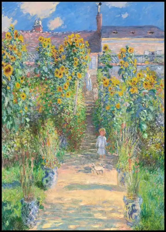The Artist´s Garden at Vétheuil Poster Garantierte Lieferung