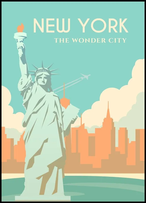 New York The Wonder City Amazing Travel Poster Sonderangebot