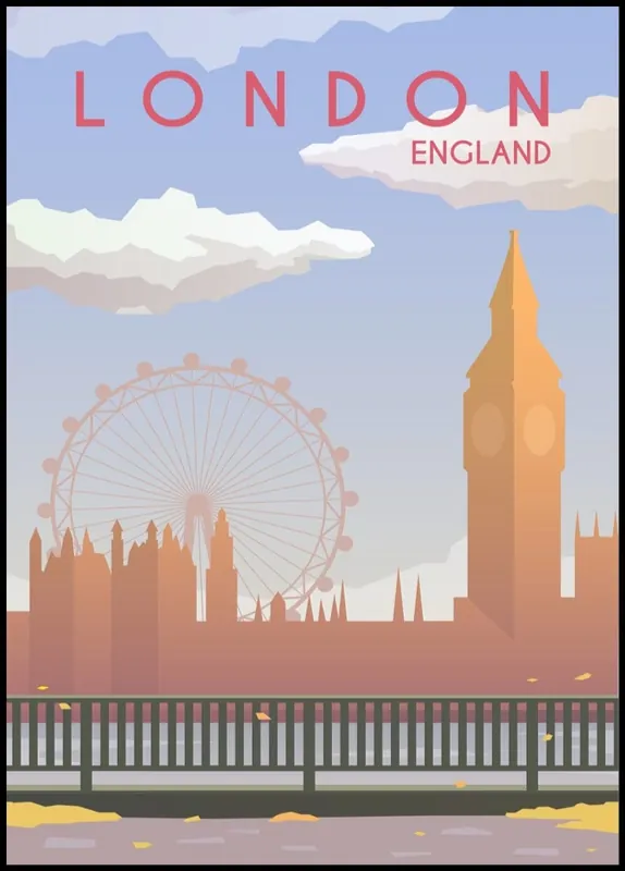 London England Amazing Travel Poster Solange Der Vorrat Reicht