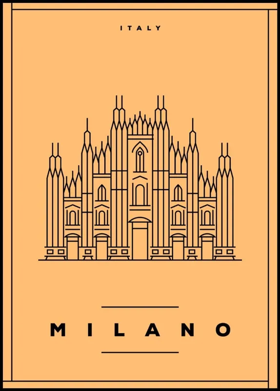 Neu Im Sortiment Milano Minimal City Poster