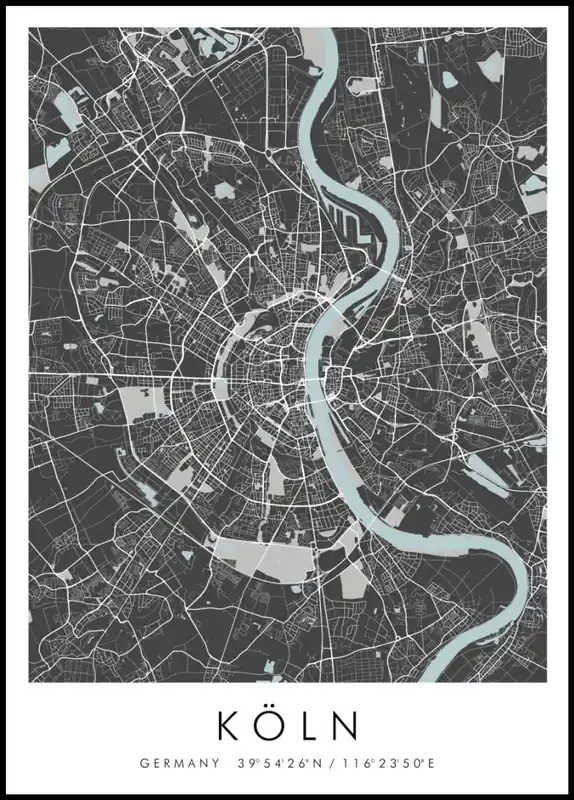 Direktkauf Map of Köln Poster nr.2