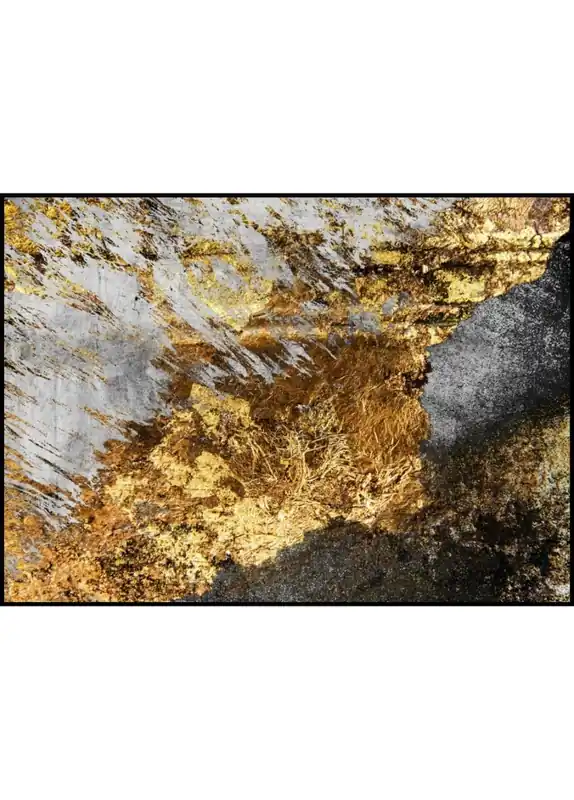 Gold on Stone Surface Poster Schneller Versand