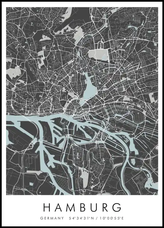 Top-Angebot Map of Hamburg Poster nr.2