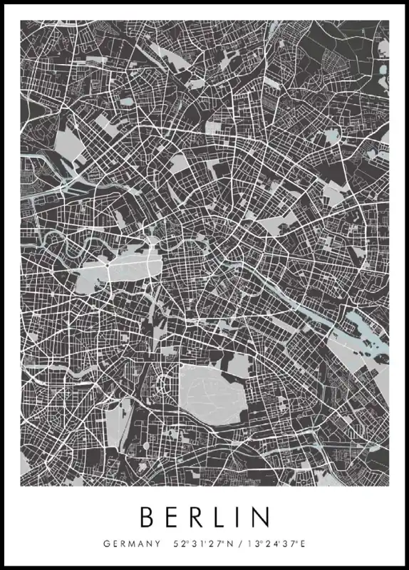 Markenware Map of Berlin Poster nr.2