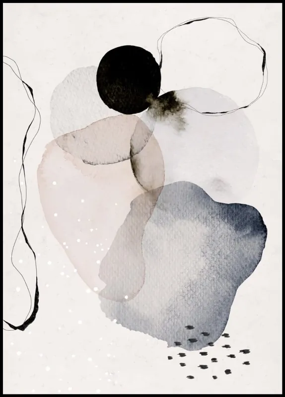 Top-Seller Colorful Abstract Watercolor Circles Poster nr.1