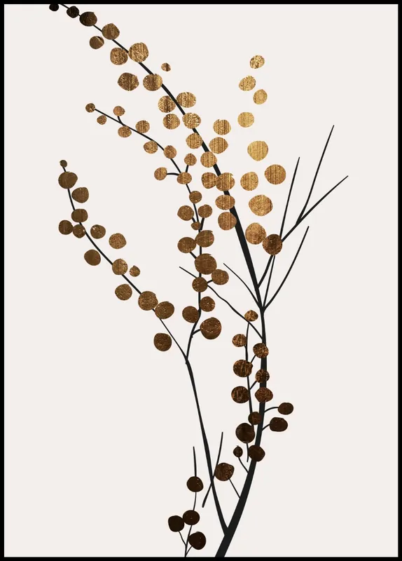 Golden Brench Poster by Kubistika Sichere Zahlung