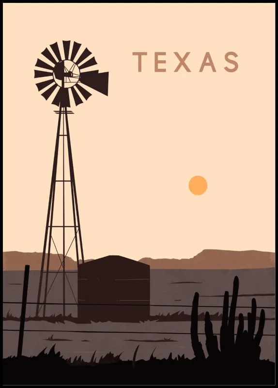 Nur Für Kurze Zeit Texas Amazing Travel Poster