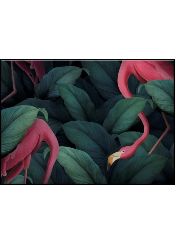 Schnäppchen Flamingos Illustration Poster