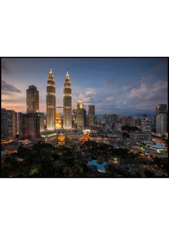 Twin Towers in Kuala Lumpur Poster Preiswert