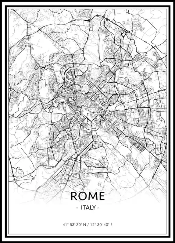 Knallerangebot Map of Rome Poster nr.1