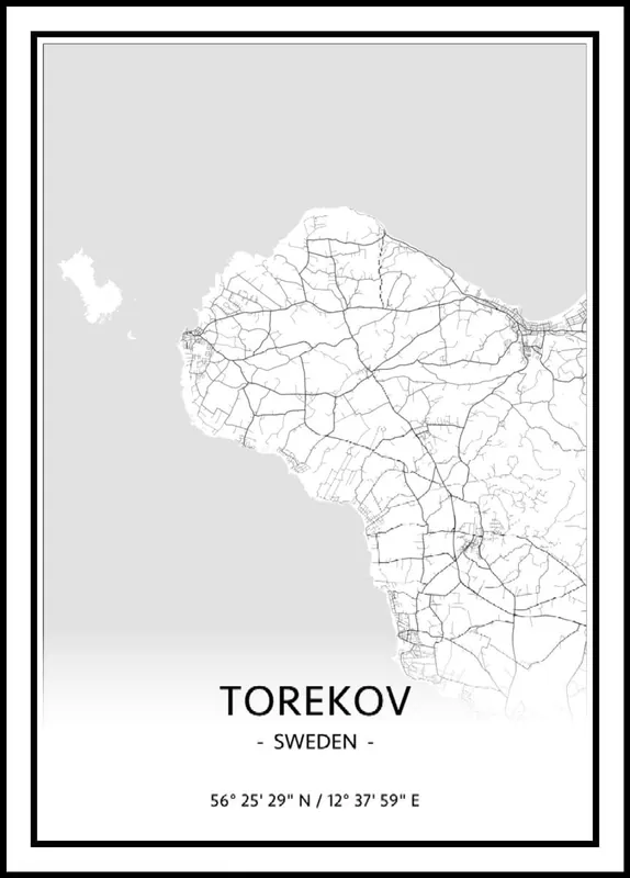 Map of Torekov Poster nr.1 Mega-Angebot