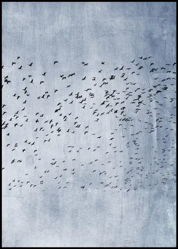 Sofort Bestellen Moving On Blue Poster by Kubistika