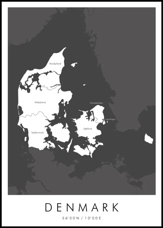Sale Map of Denmark Poster nr.2