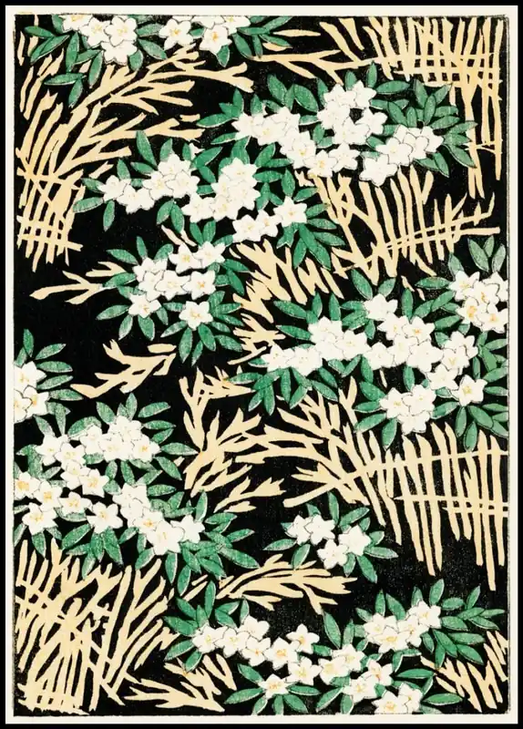 Super-Preis Japanese Flower Illustration Poster
