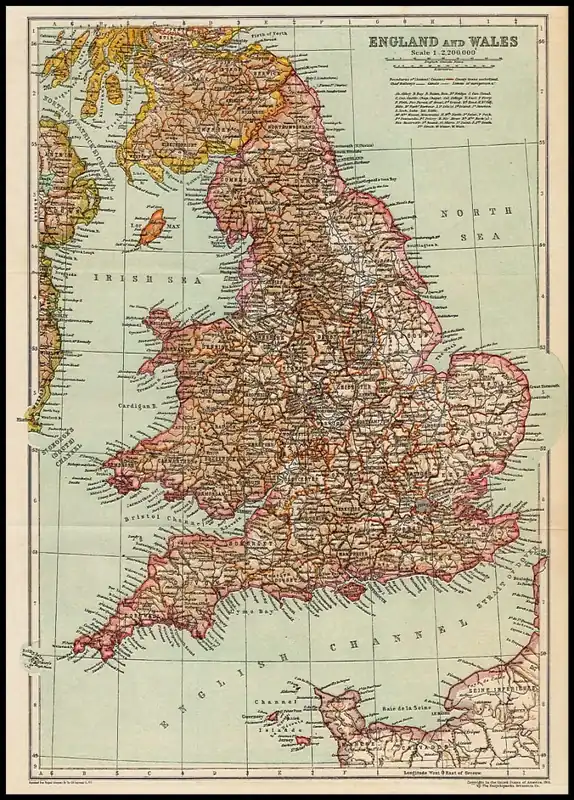 Schneller Versand Antique Map of England and Wales Poster