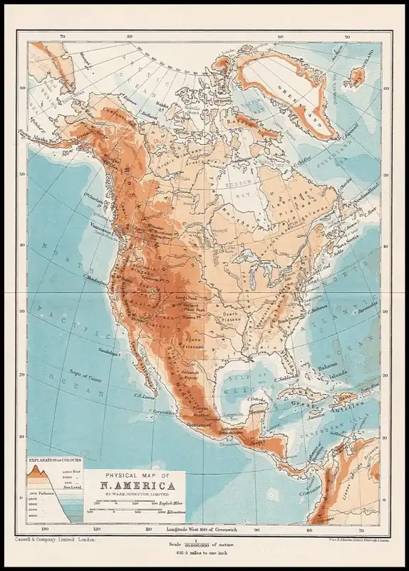Antique Map of North America Poster Angebot