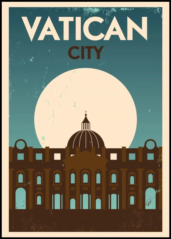 Vatican City Vintage City Poster nr.3 Günstig