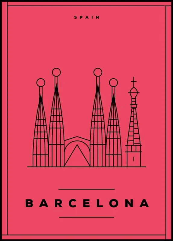 Super-Preis Barcelona Minimal City Poster
