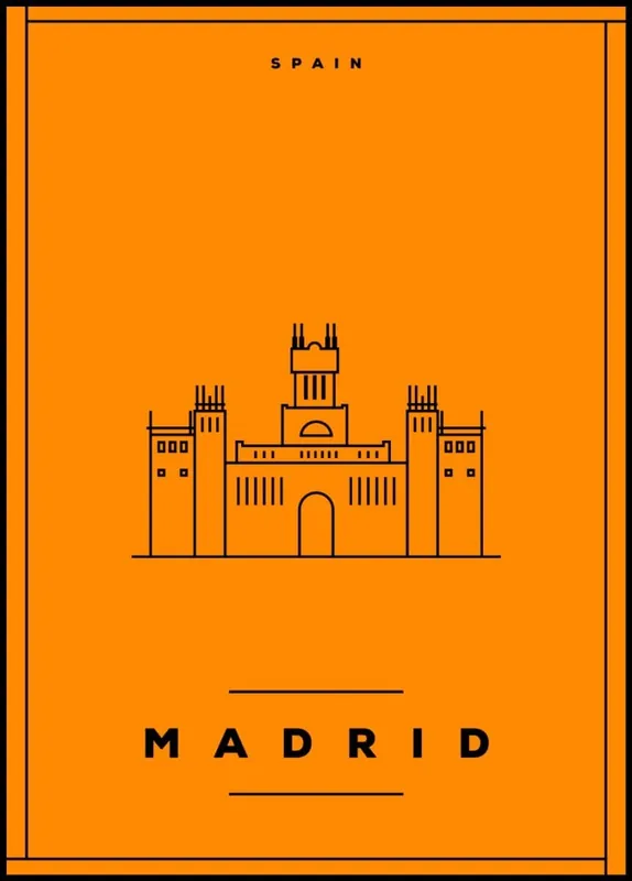Madrid Minimal City Poster Must-Have