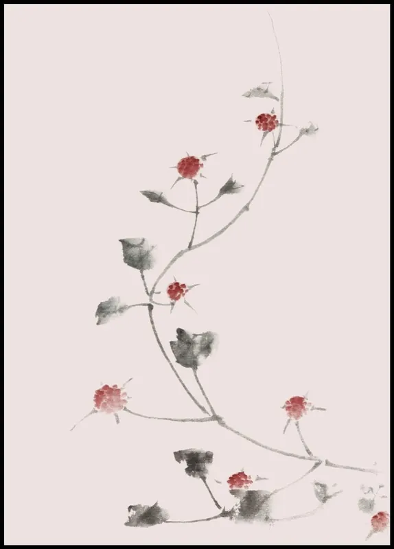 Versand Am Gleichen Tag Red Blossom Vintage Poster