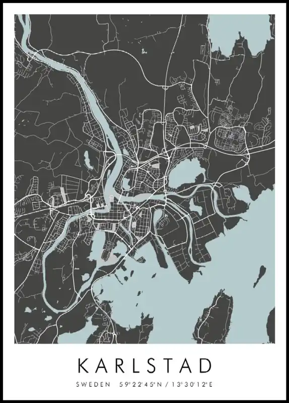 Top-Angebot Map of Karlstad Poster nr.2