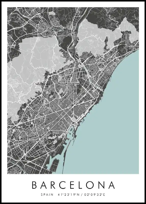 Begrenztes Angebot Map of Barcelona Poster nr.2